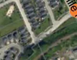 Middle-right segment of an aerial context map showing residential neighborhoods