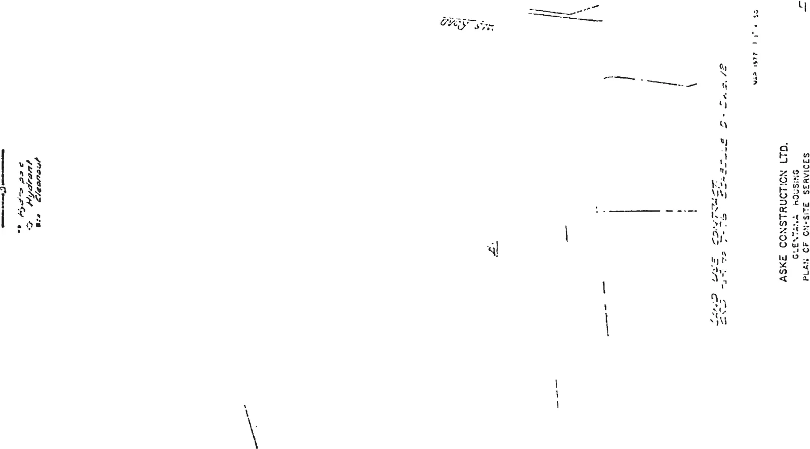 Legend for utility services including hydro, hydrant, and cleanout symbols