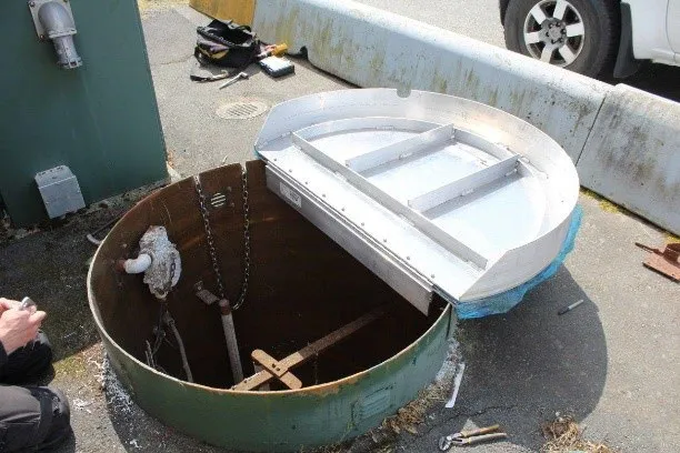 After - replaced wet well lid at Glenairlie Pump Station