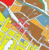 Figure 4 - 2022 Land Use Designation Excerpt showing various residential and mixed-use categories