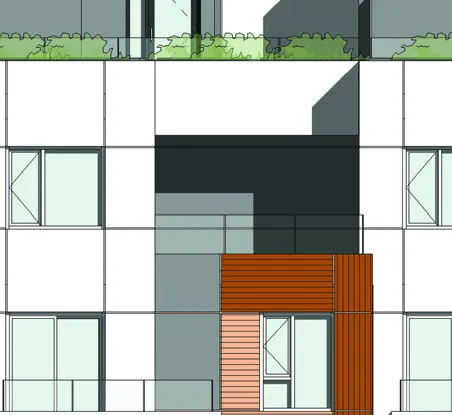 Roof terrace landscaping detail