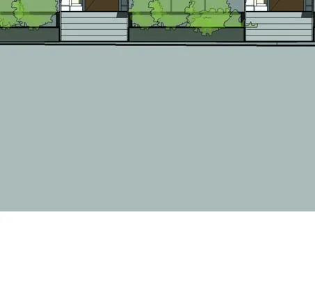Underground parking ramp entrance detail