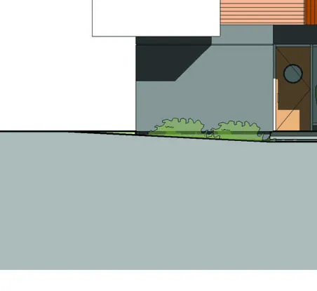 Rooftop screen wall detail
