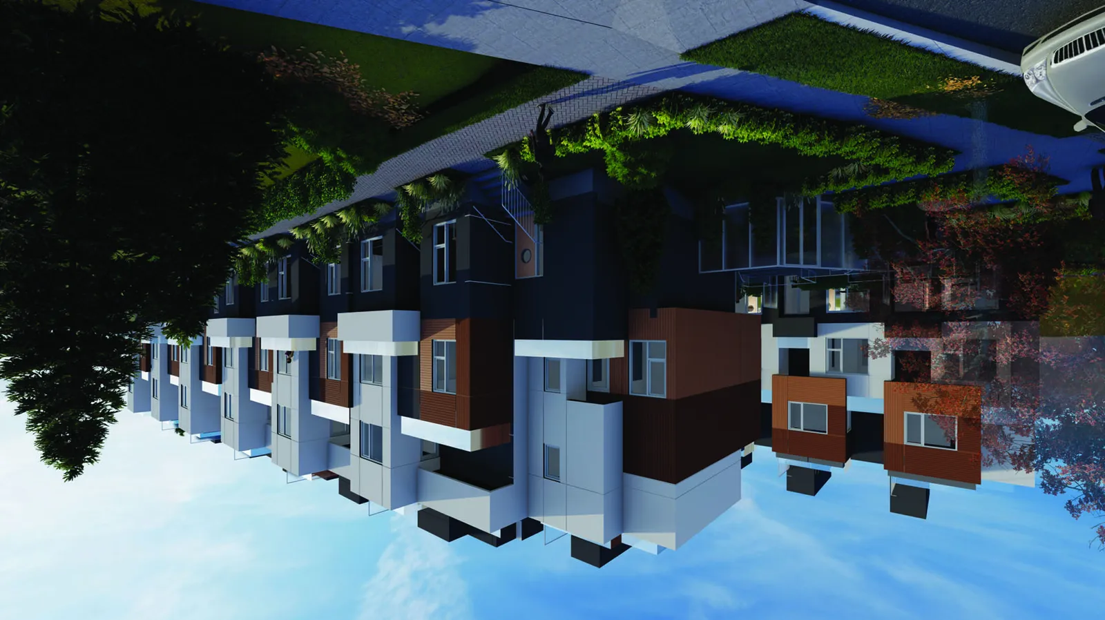 High-resolution rendering of the building facade