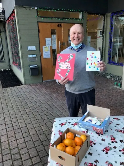 Mayor Screech with two handmade cards