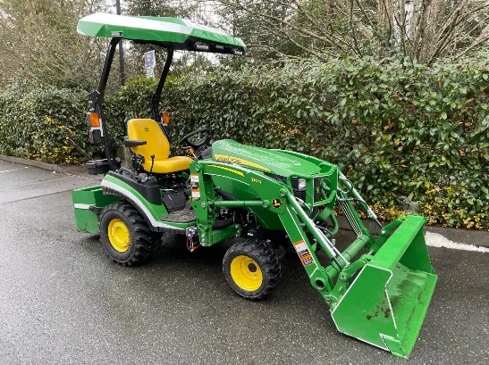 New 2021 John Deere tractor for the Parks Department - front view