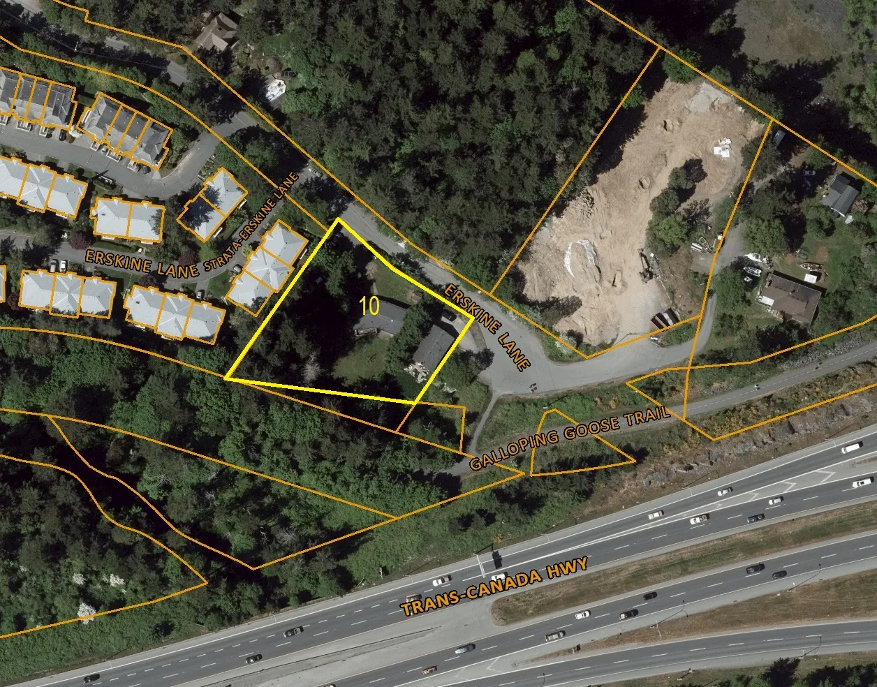 Regional locator map showing the general vicinity of the property