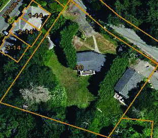 Aerial view of property lines with parcel number 10