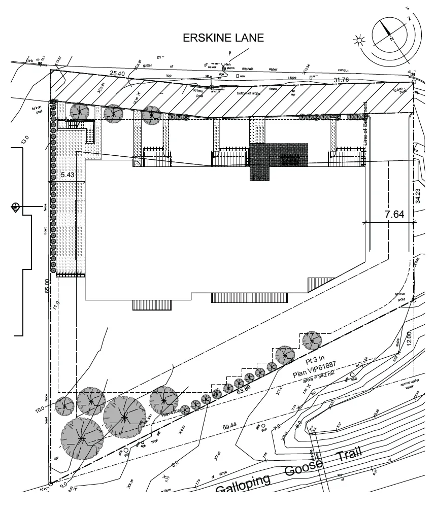 Development concept site plan for 10 Erskine Lane