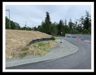 View of the widened and realigned section of the Galloping Goose Regional Trail