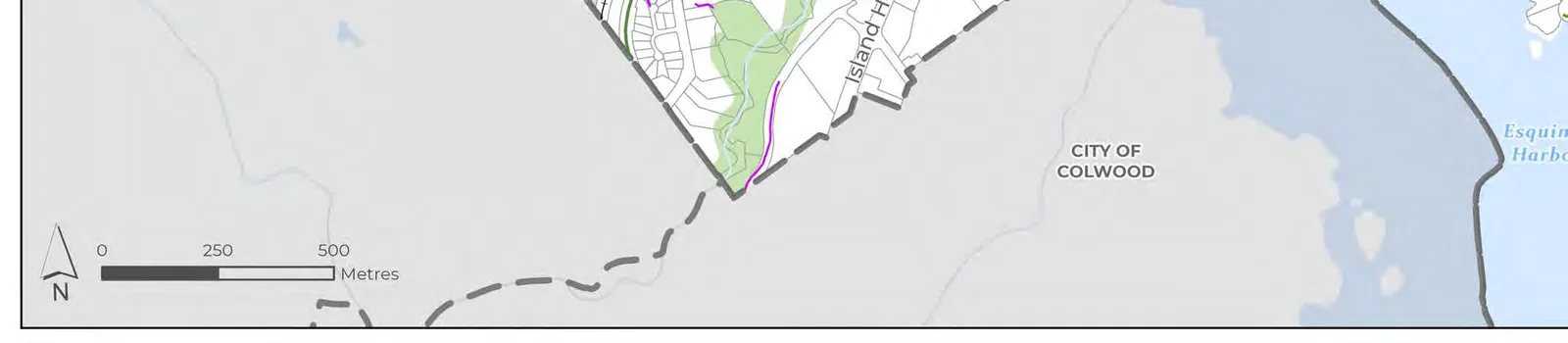 Map highlighting areas with slopes greater than 30%
