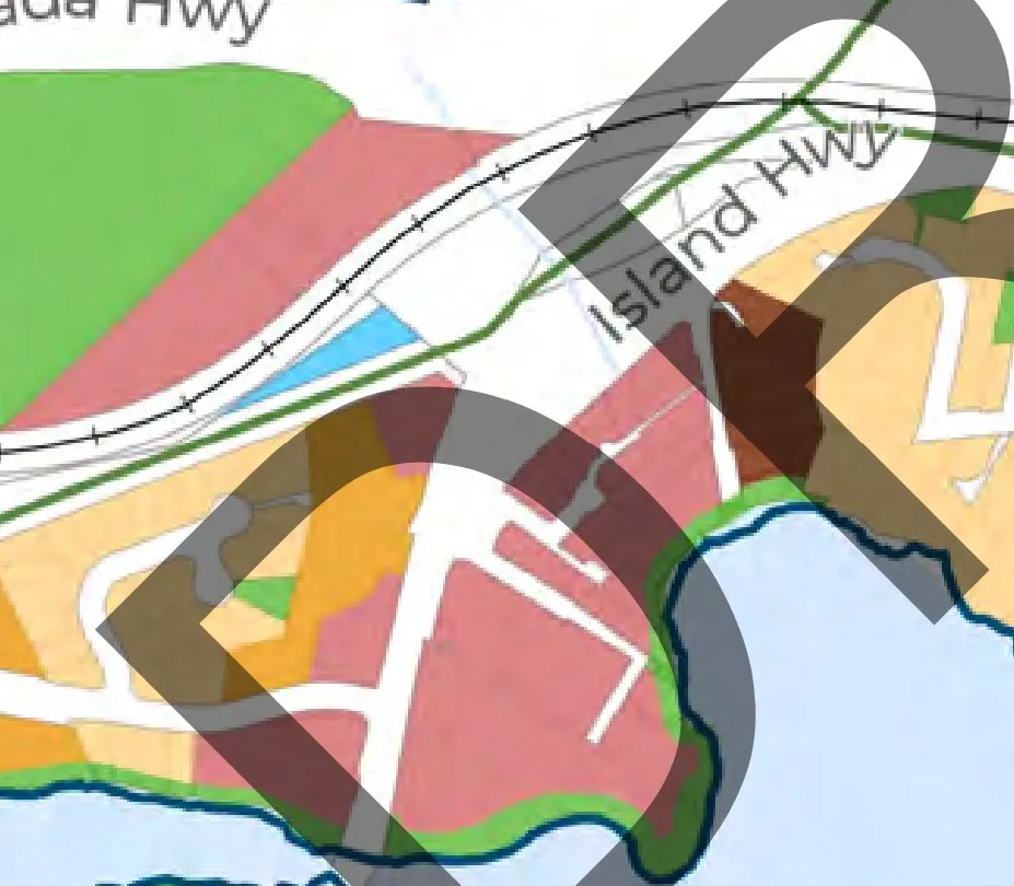 Zoom-in view of Land Use Map focusing on the north-west/Thetis Lake area