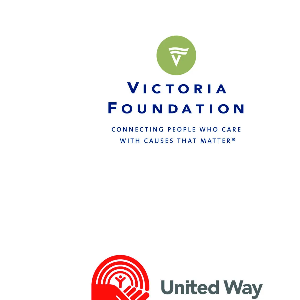Logos for Victoria Foundation and United Way British Columbia