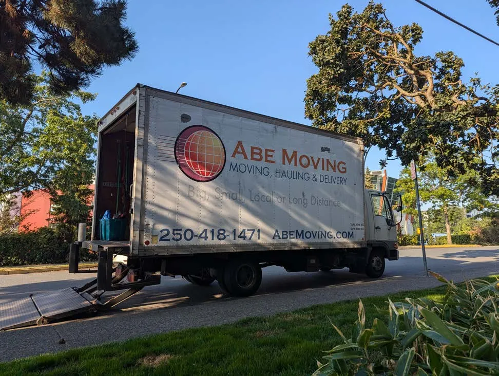 ABE Moving truck parked on a street