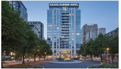 Rendering of a high-rise concrete tower full-service upscale hotel