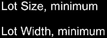 Lot size and width labels for RT-1: Attached Residential
