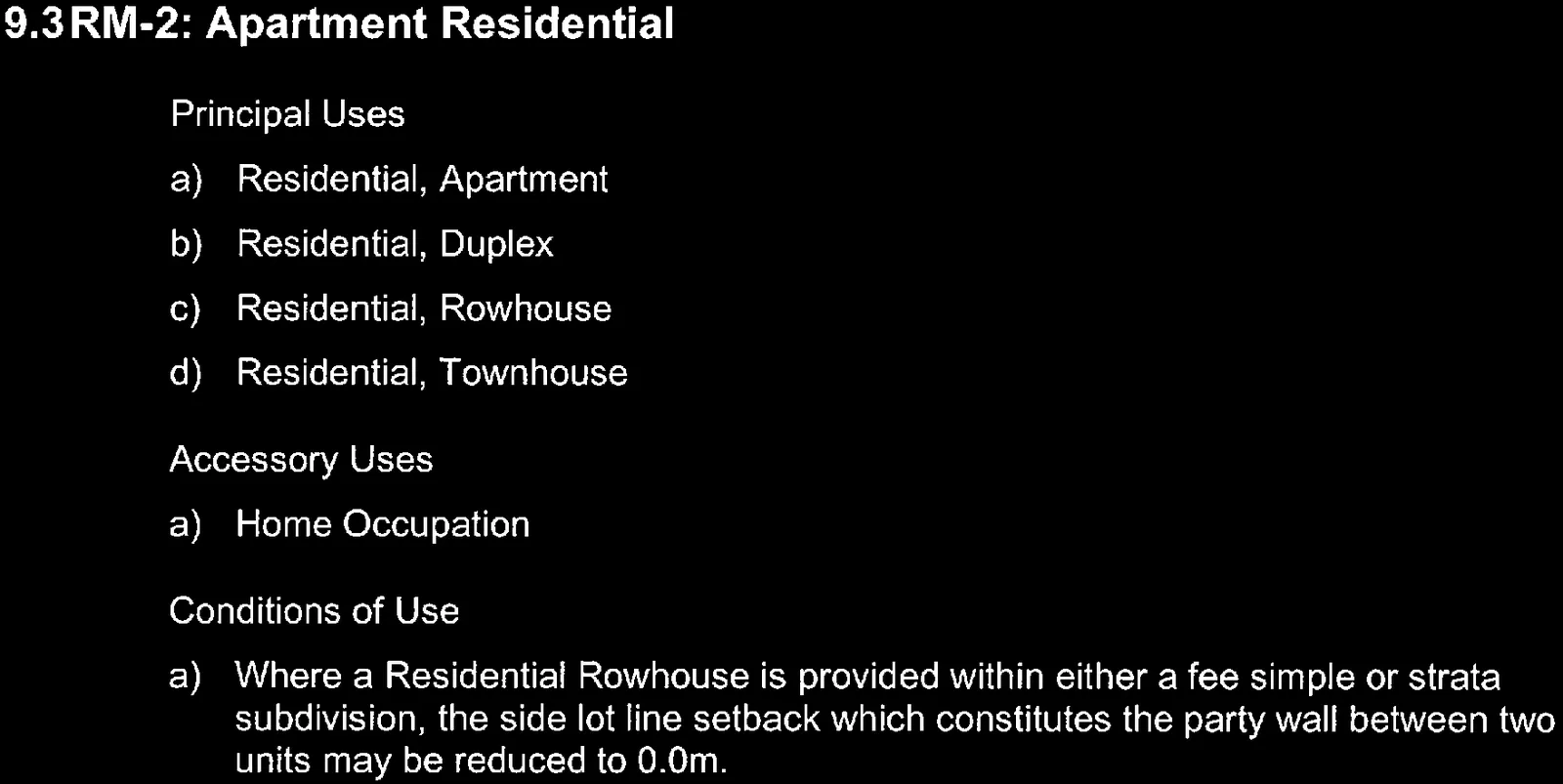 Lot size and width values for RM-1: Ground-Oriented Multiple-Unit Residential