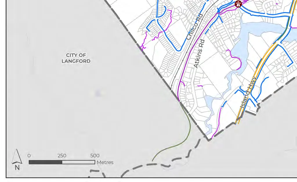 Map 5: Existing Active Transportation Network - West side.