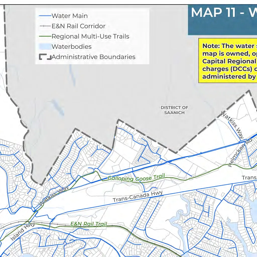 Map 11: Water Servicing System - Legend.