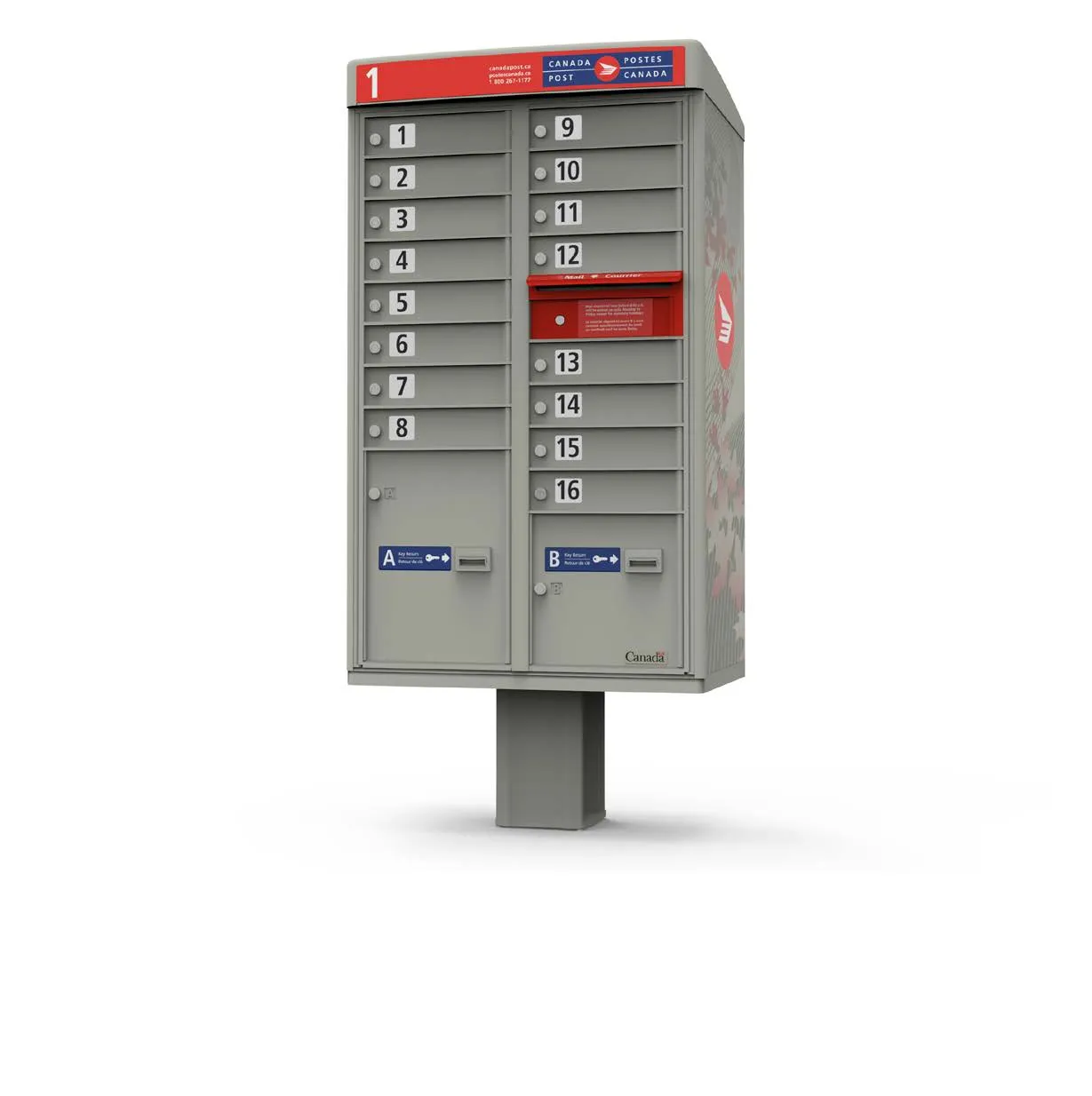 Rendering of a single community mailbox module