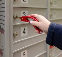 Close-up of a red key turner tool