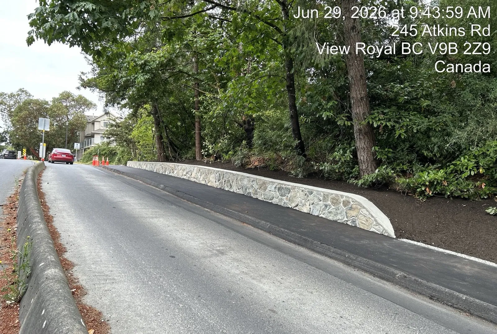 Atkins Road Sidewalk: Retaining Wall to Help Protect Mature Trees