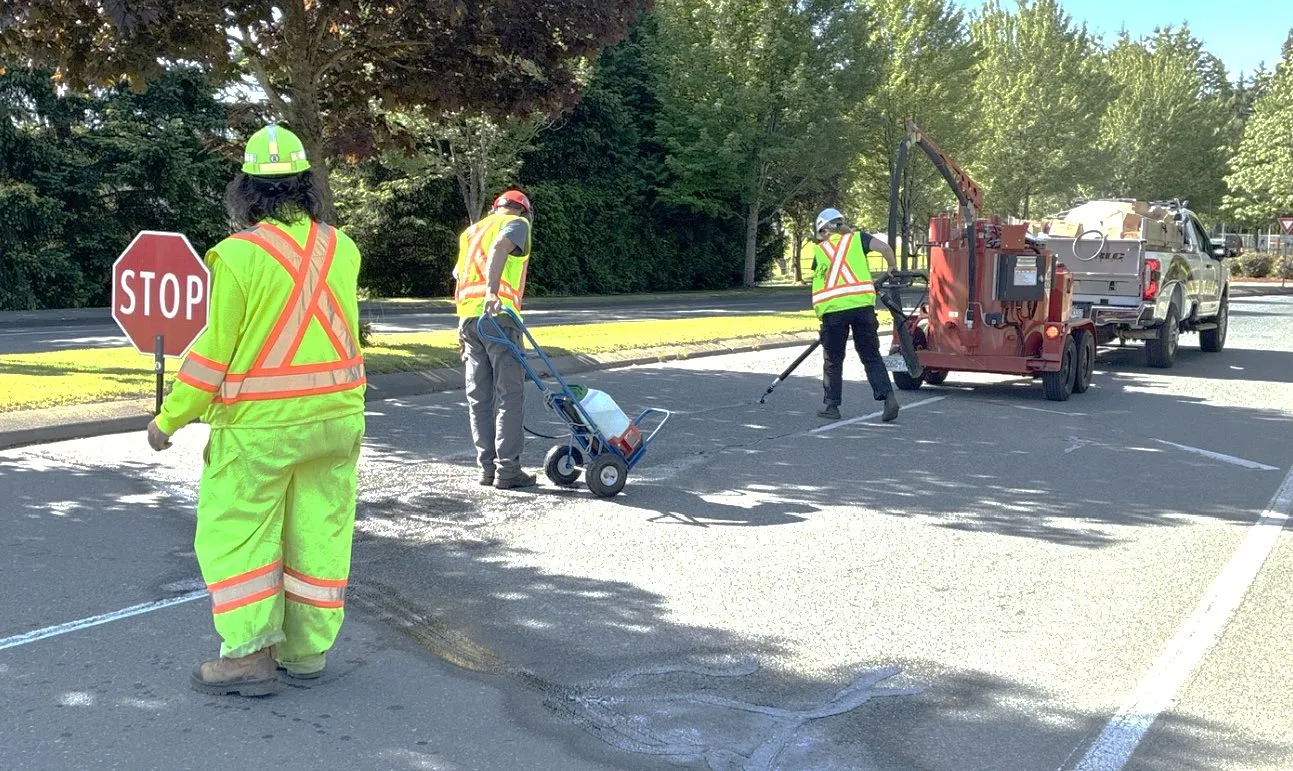 Crack Sealing Crew