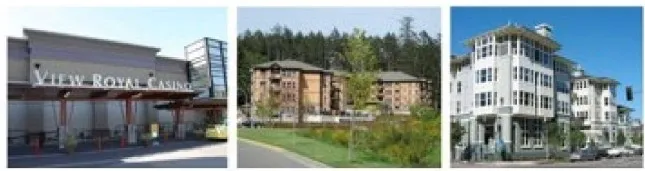 Examples of comprehensive development areas including the View Royal Casino and large apartment complexes