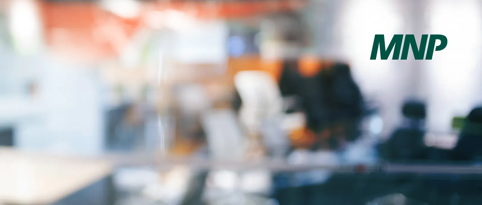 Blurred photo of an office interior