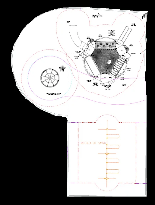Detailed rendering of the Volo playground structure components