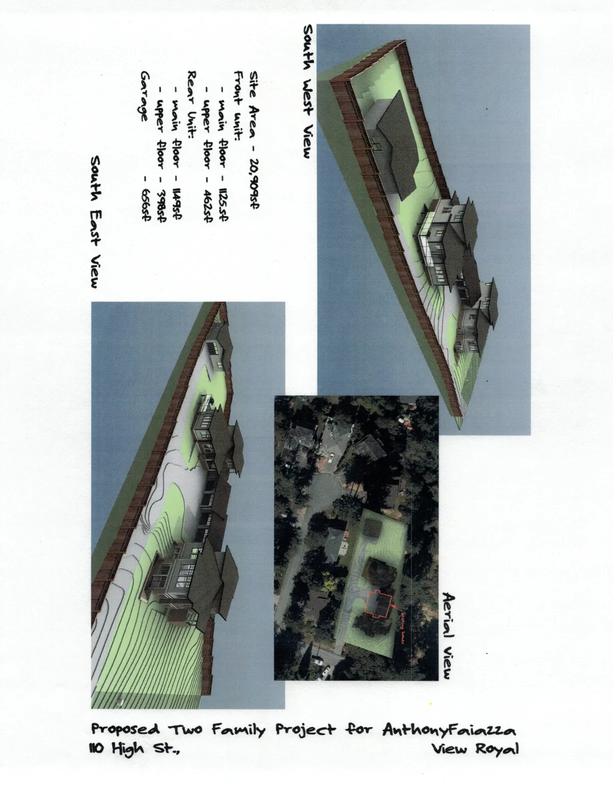 South West View architectural rendering