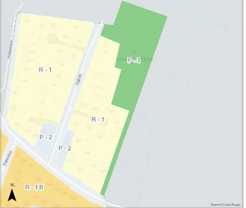 Zoning map of the subject property and surrounding context
