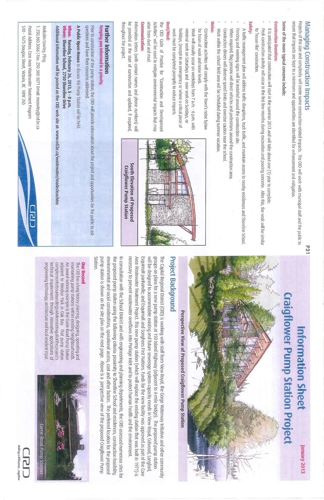 Perspective View of Proposed Craigflower Pump Station