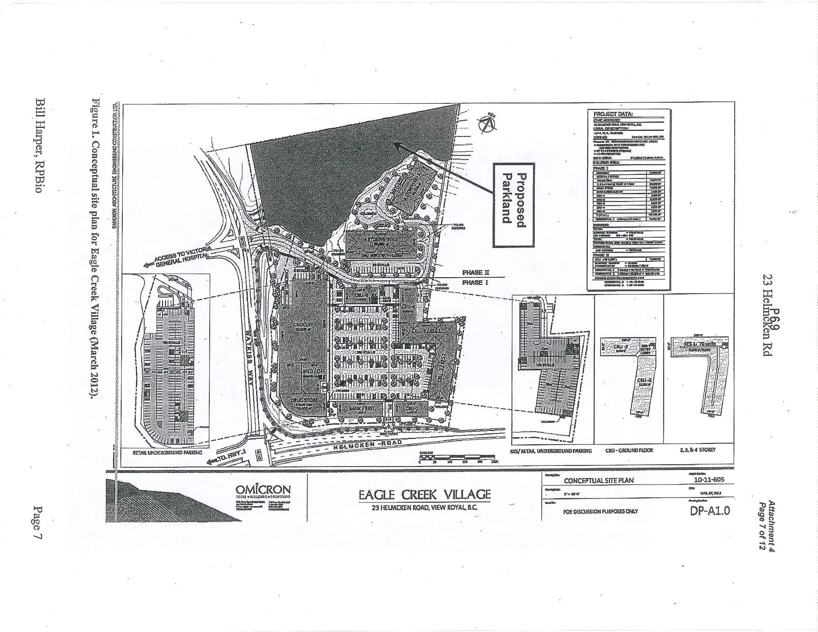 Figure 1. Conceptual site plan for Eagle Creek Village (March 2012).