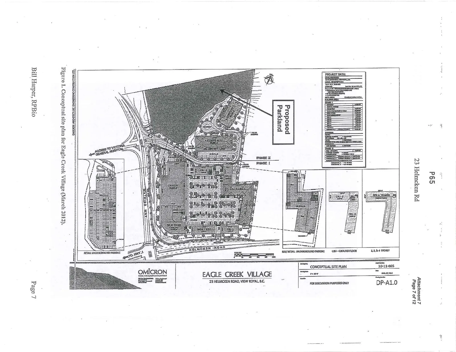 Figure 1. Conceptual site plan for Eagle Creek Village (March 2012)