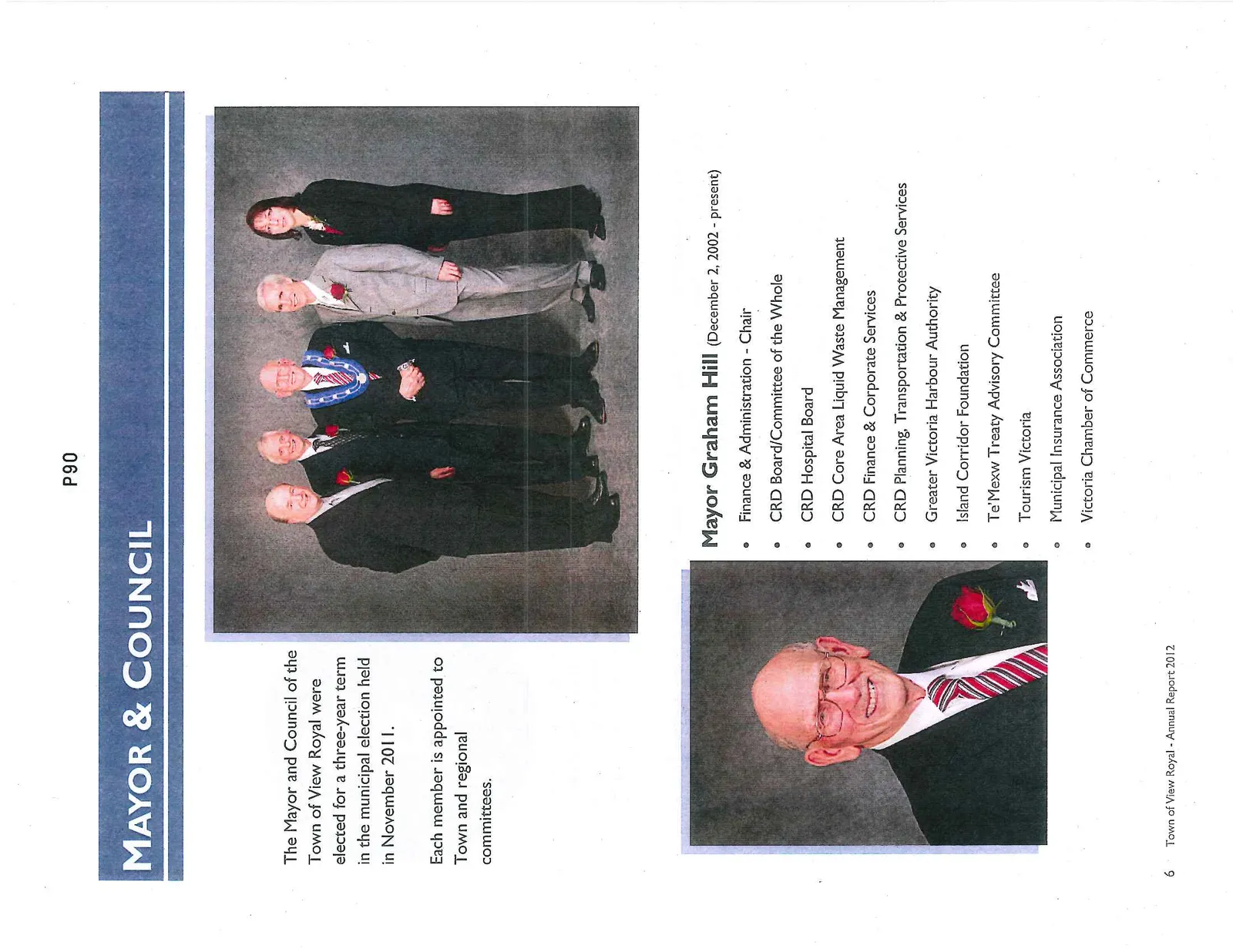 Group photo of Mayor Hill and four Council members