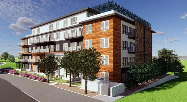 Proposed building perspective rendering