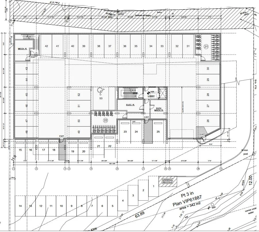 Underground parking floor plan