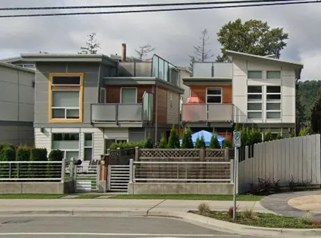 Photograph of a completed multi-family residential housing project