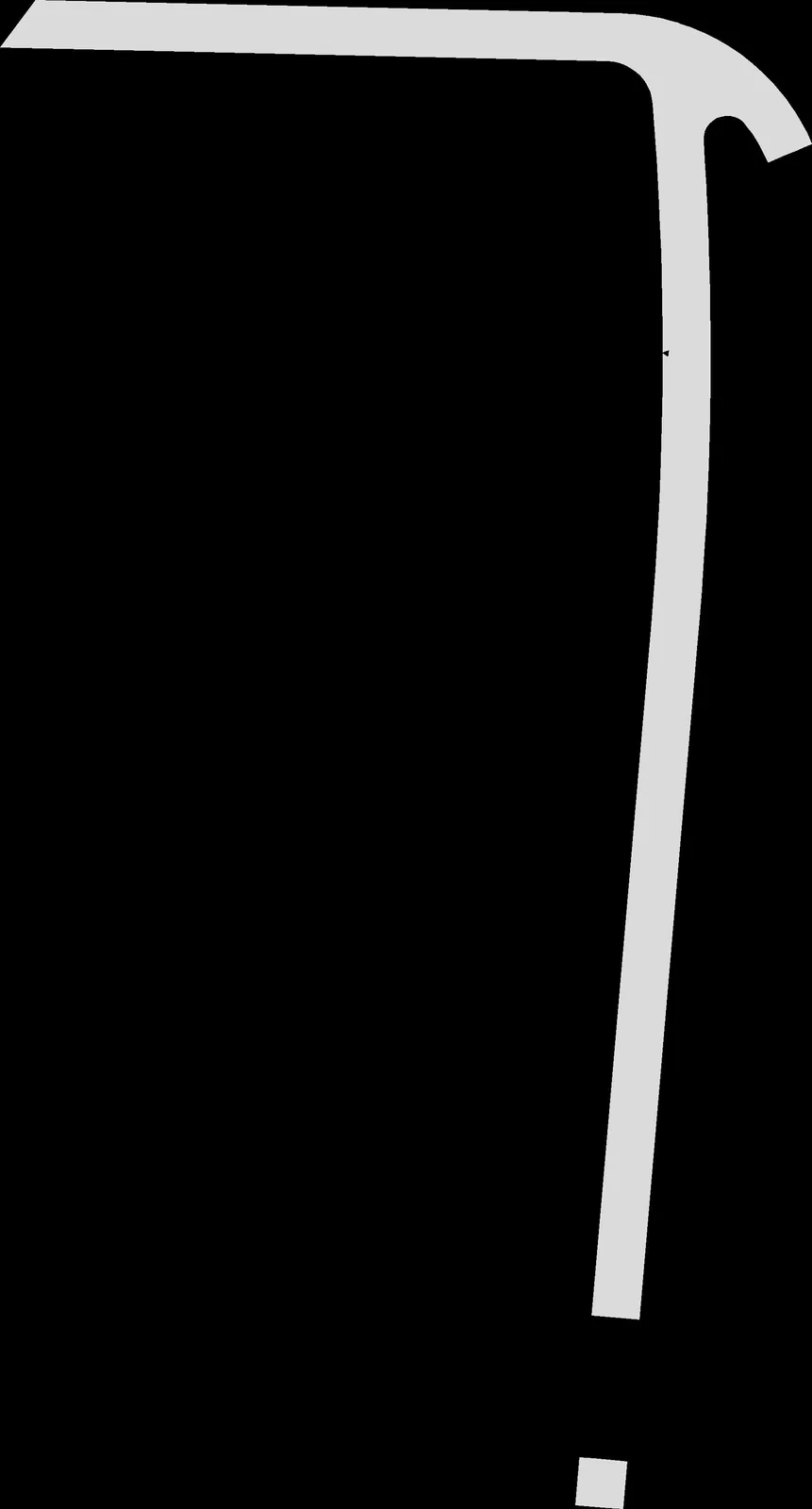 Curvilinear road boundary segment