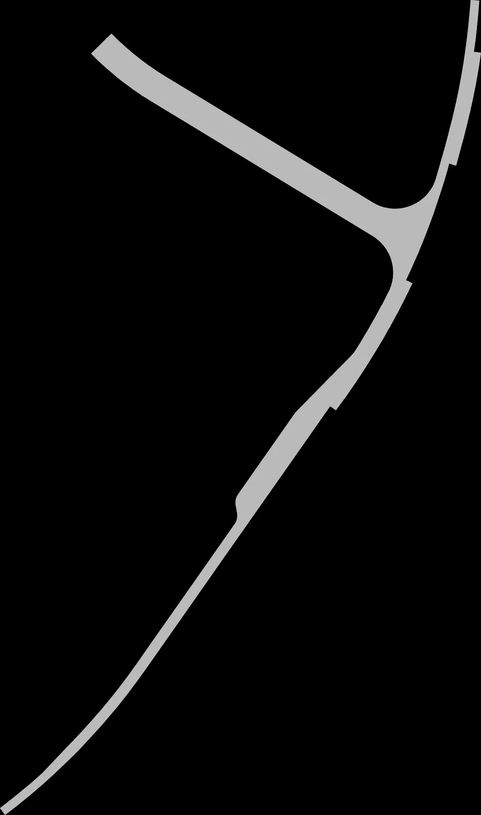 Site plan detail - light green line segment
