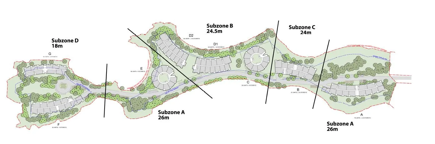 Subzone map showing height limits