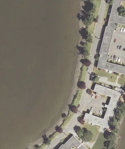 Aerial view crop of water surface