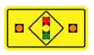 advanced signal warning sign