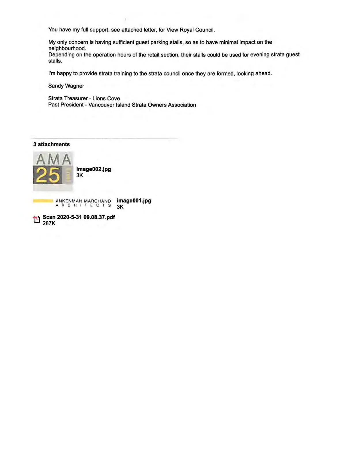 Continuation of email from Sandy Wagner