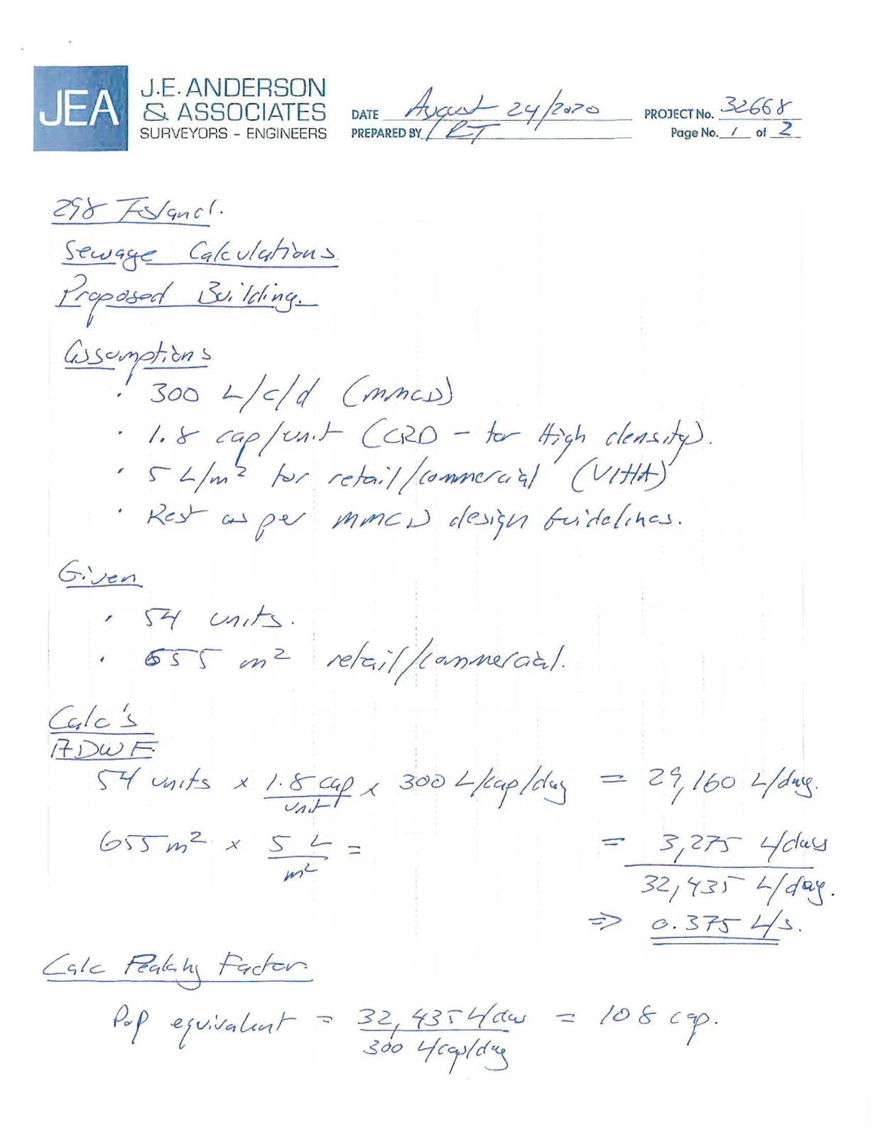 Excerpt from McElhanney Sanitary Master Plan draft regarding existing conditions