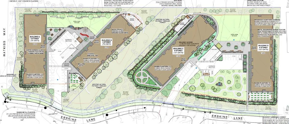 Landscape site plan for the previous proposal