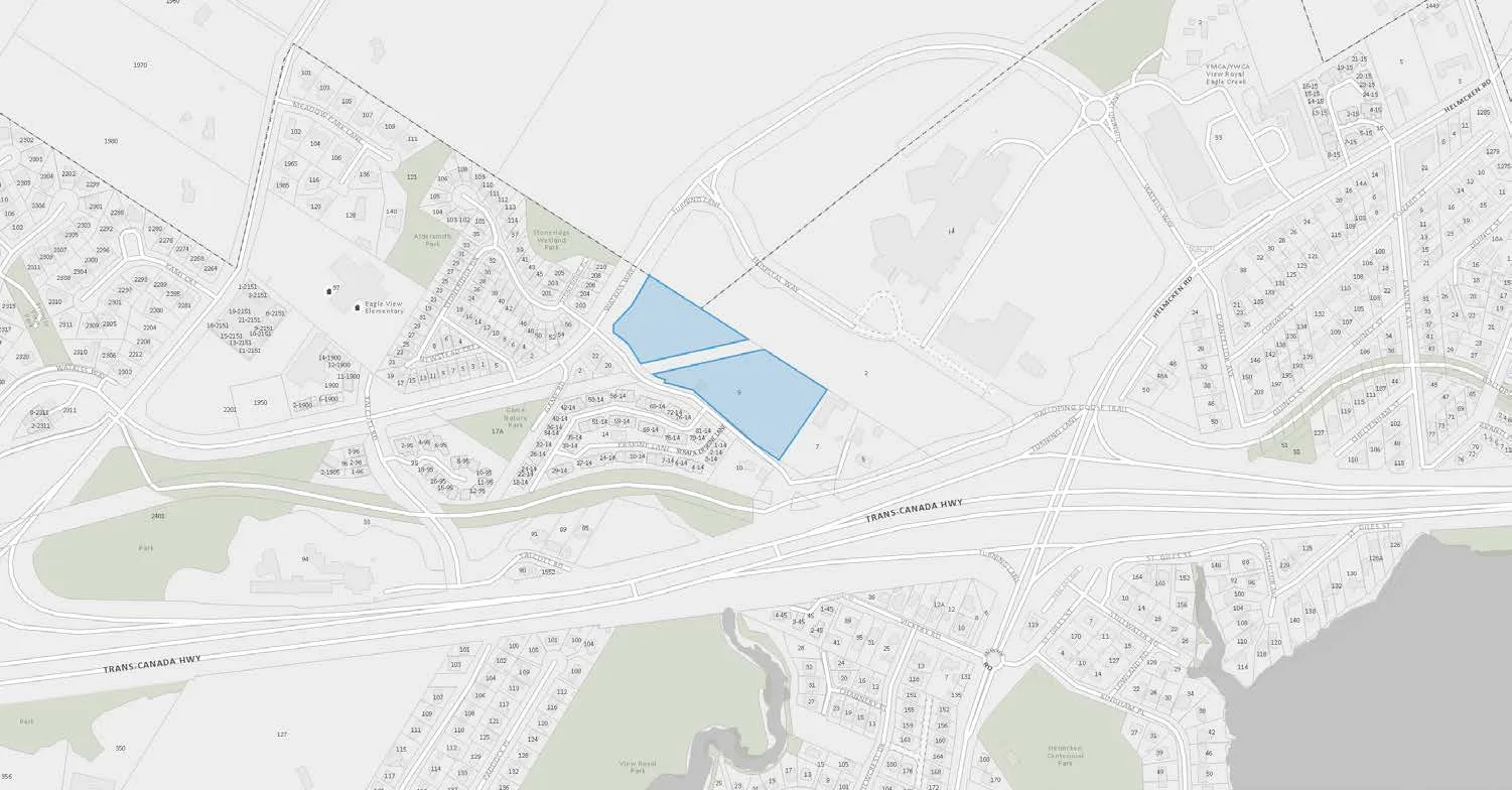Map of the subject area at 9 Erskine Lane and surrounding neighbourhood