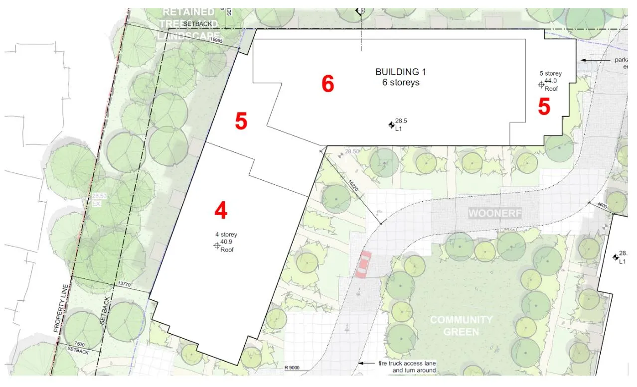 Incorrect Staff Report version site plan snippet