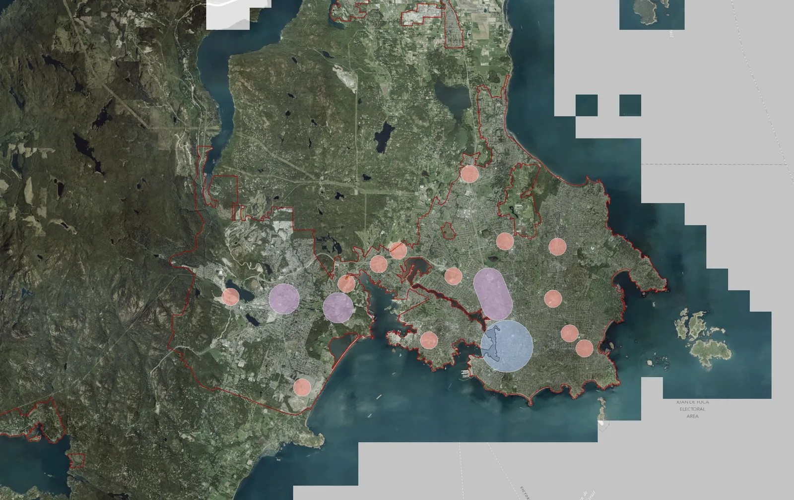 Regional context map highlighting the site within the settlement concept and urban containment boundary